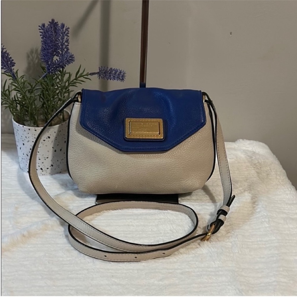 Marc By Marc Jacobs Blue and Cream Crossbody Bag